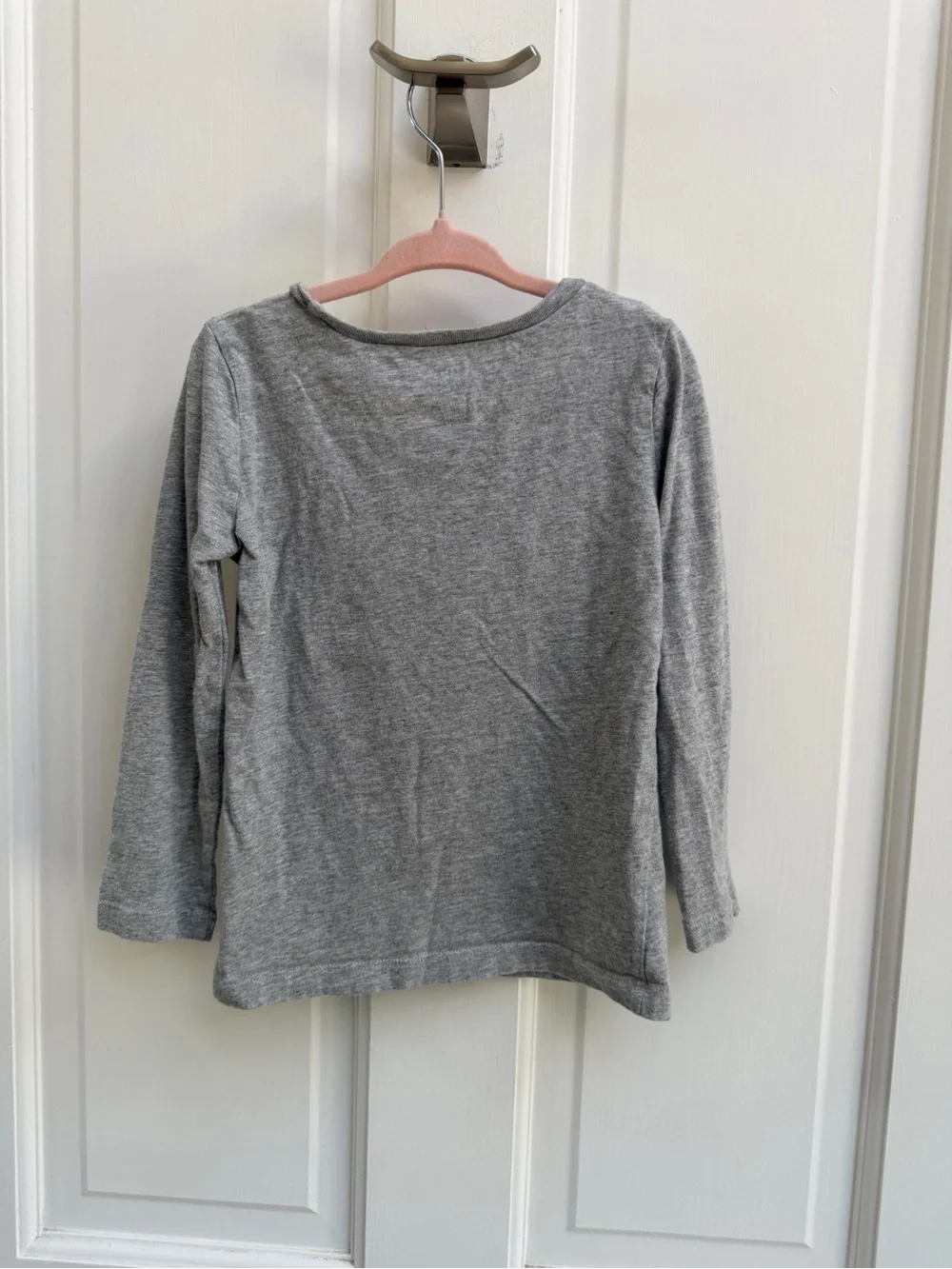 Carter's Girls 4 Gray Long-Sleeve Tee Shirt with Pink 